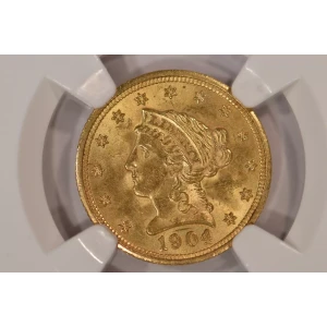 1904 $2.5 Lib NGC MS64+ CAC CAC (3)