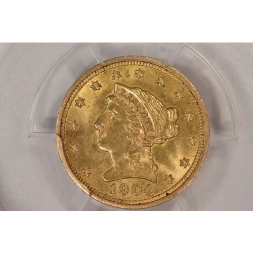 1904 $2.5 Lib PCGS MS64 CAC CAC