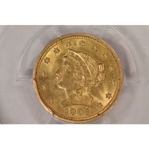 1904 $2.5 Lib PCGS MS64 CAC CAC