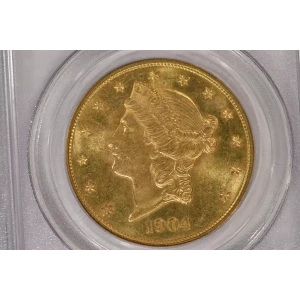 1904 20 Lib MS64 CAC CAC