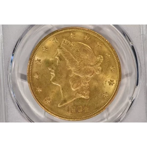 1904 $20 Lib MS64CAC CAC