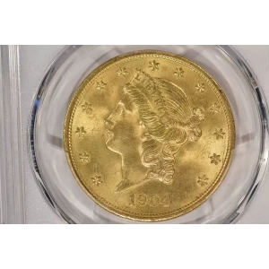 1904 $20 Lib MS65CAC CAC