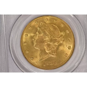 1904 $20 Lib MS65CAC CAC