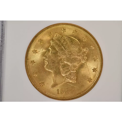 1904 $20 Lib NGC MS63 CAC CAC