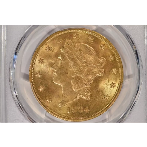 1904 20 Lib PCGS MS64 CAC CAC (3)