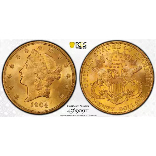 1904 20 Lib PCGS MS64 CAC CAC (2)