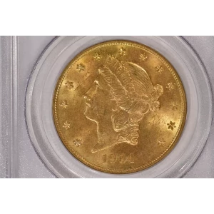 1904 $20 Lib PCGS MS64 CAC CAC