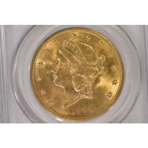 1904 $20 Lib PCGS MS64 CAC CAC