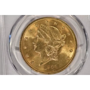 1904 $20 Lib PCGS MS64+ CAC CAC