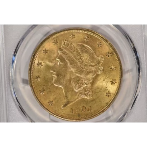 1904 20 Lib PCGS MS64+ CAC CAC