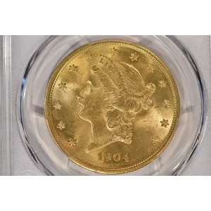 1904 20 Lib PCGS MS64CAC CAC (2)