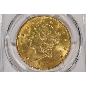 1904 $20 Lib PCGS MS64CAC CAC