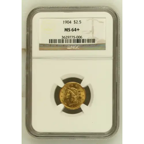 1904 $2.5 Lib NGC MS64+ CAC CAC (2)