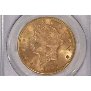 1904S 20 Lib PCGS MS64 CAC CAC