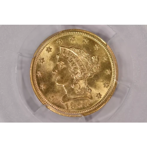 1905 $2.5 Lib PCGS MS65 CAC CAC