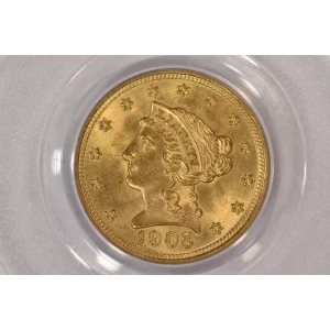 1905 $2.5 Lib PCGS MS65CAC CAC