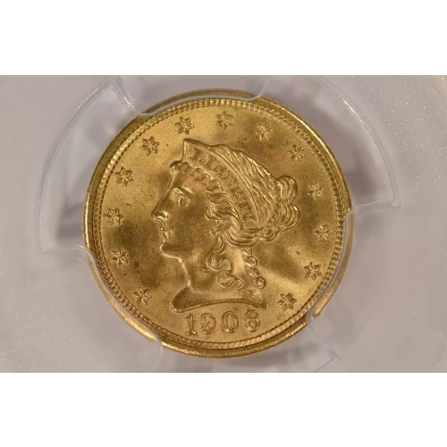 1906 2.5 Liberty PCGS MS66+CAC CAC