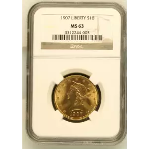 1907 10 Lib NGC MS63CAC CAC (2)