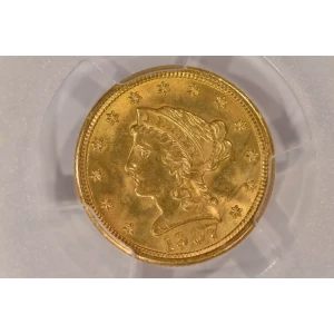 1907 $2.5 Lib PCGS MS64CAC CAC (2)