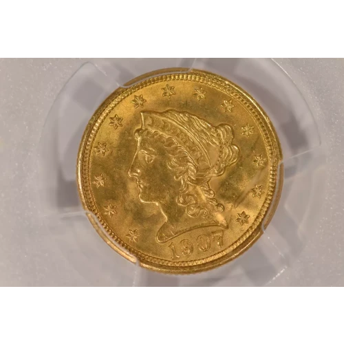 1907 $2.5 Lib PCGS MS64CAC CAC (2)