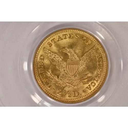 1907 $2.5 Lib PCGS MS65 CAC CAC (2)