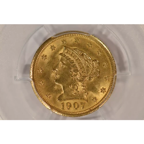 1907 $2.5 Lib PCGS MS65 CAC CAC