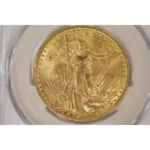 1907 20 Saint CACG MS63 (5)