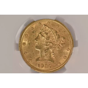 1907-D 5 Lib CACG MS64 (4)