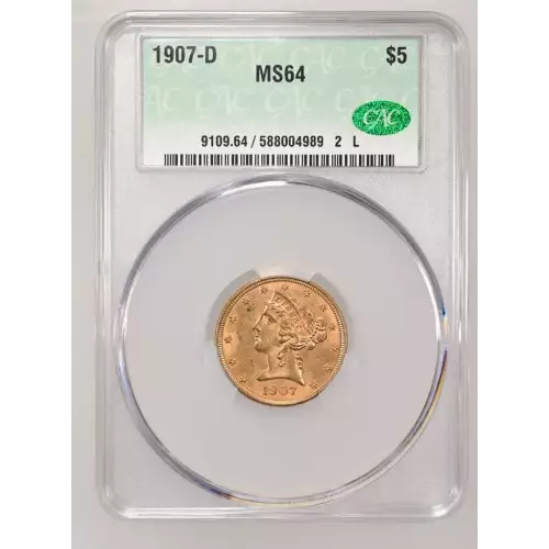 1907-D 5 Lib CACG MS64 (2)