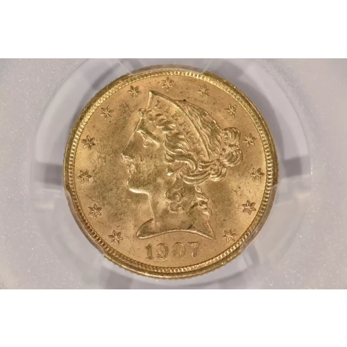 1907-D $5 PCGS MS64CAC CAC (2)