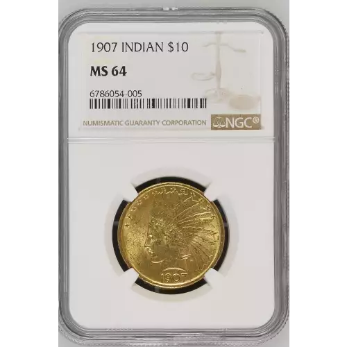 1907 NM 10 Indian NGC MS64 (2)