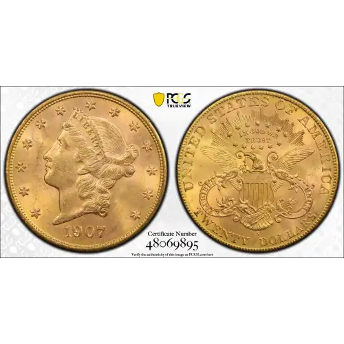 1907-S 20 Lib PCGS MS63 (2)