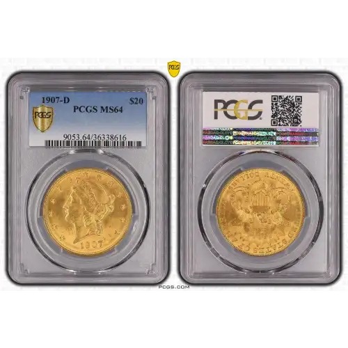1907D 20 Liberty PCGS MS64 (2)