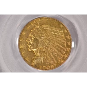 1908 5 Ind PCGS MS63