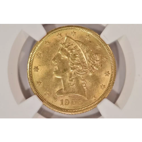 1908 $5 Lib NGC MS64+ CAC CAC (3)