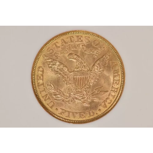 1908 5 Lib NGC MS65CAC CAC (2)