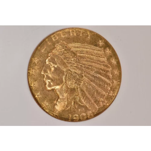 1908-D 5 Ind NGC MS64 (2)