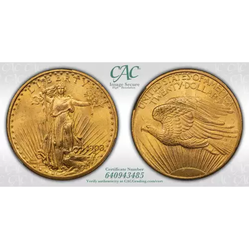 1908 N/M 20 Saint CACG MS64 (4)