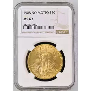 1908 NM Saint NGC MS67 WF (2)