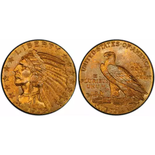 1908D 5 Ind PCGS MS64 (2)