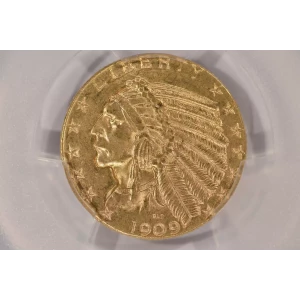 1909-D $5 Ind PCGS MS64 CAC CAC