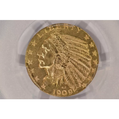 1909-D 5 Ind PCGS MS64CAC CAC