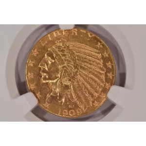 1909-D 5 Indian NGC MS65