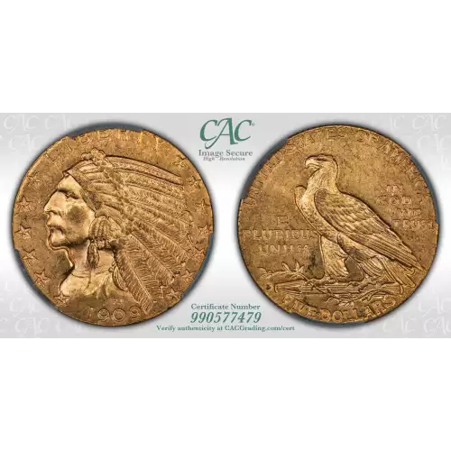 1909D 5 Indian CACG MS63 (4)