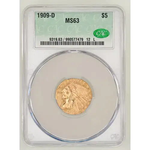 1909D 5 Indian CACG MS63 (2)