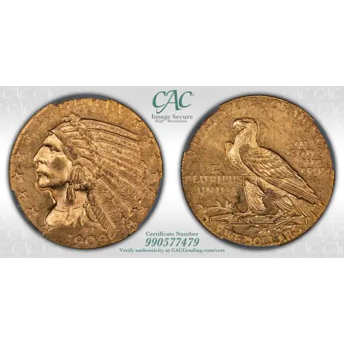 1909D 5 Indian CACG MS63 (4)