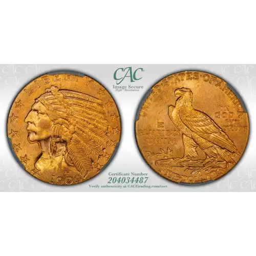 1909D 5 Indian CACG MS64 (4)