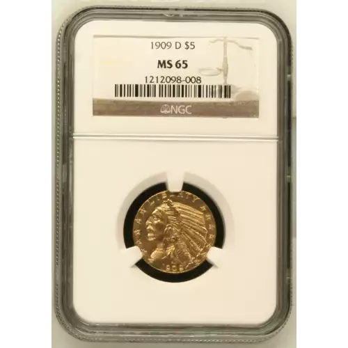 1909D 5 Indian NGC MS65 (2)