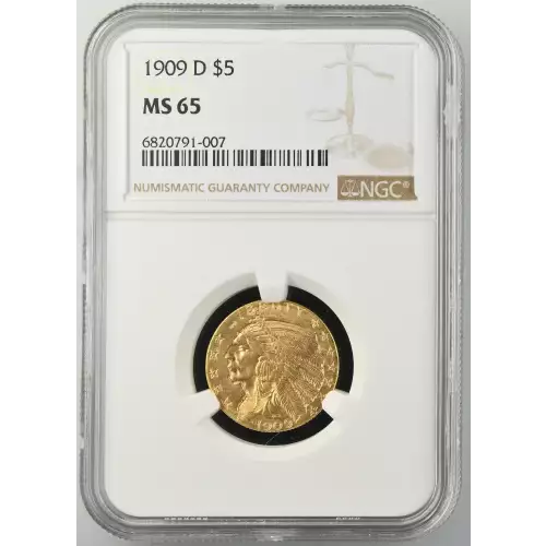 1909D 5 Indian NGC MS65 (2)