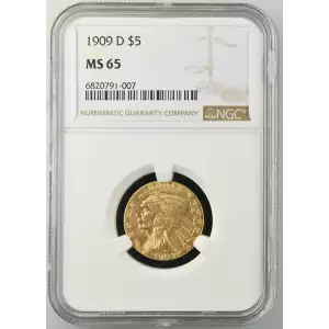 1909D 5 Indian NGC MS65 (2)
